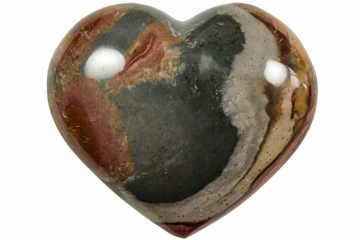 Wide, Polychrome Jasper Heart - Madagascar #205251